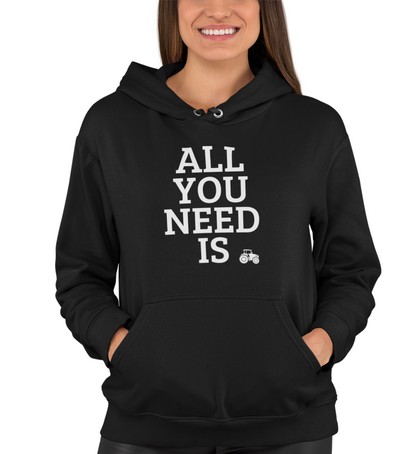 "ALL YOU NEED" UNISEX BIO HOODIE (PREMIUM)