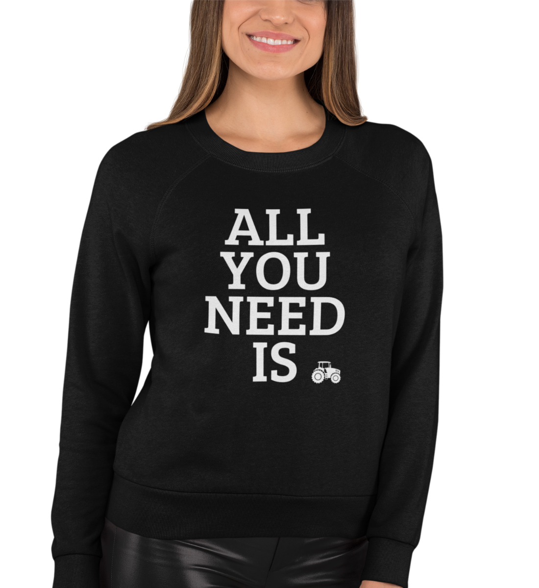 "ALL YOU NEED" UNISEX BIO SWEATSHIRT (PREMIUM)