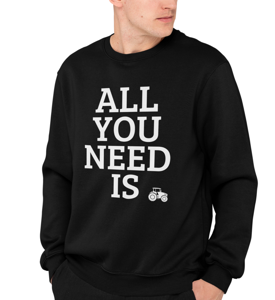 "ALL YOU NEED" UNISEX BIO SWEATSHIRT (PREMIUM)