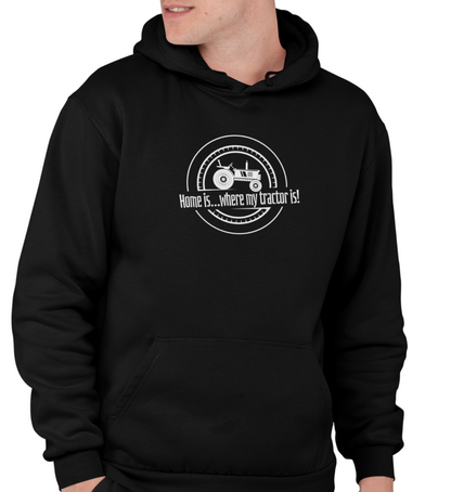 "HOME IS TRAKTOR" UNISEX BIO HOODIE (PREMIUM)