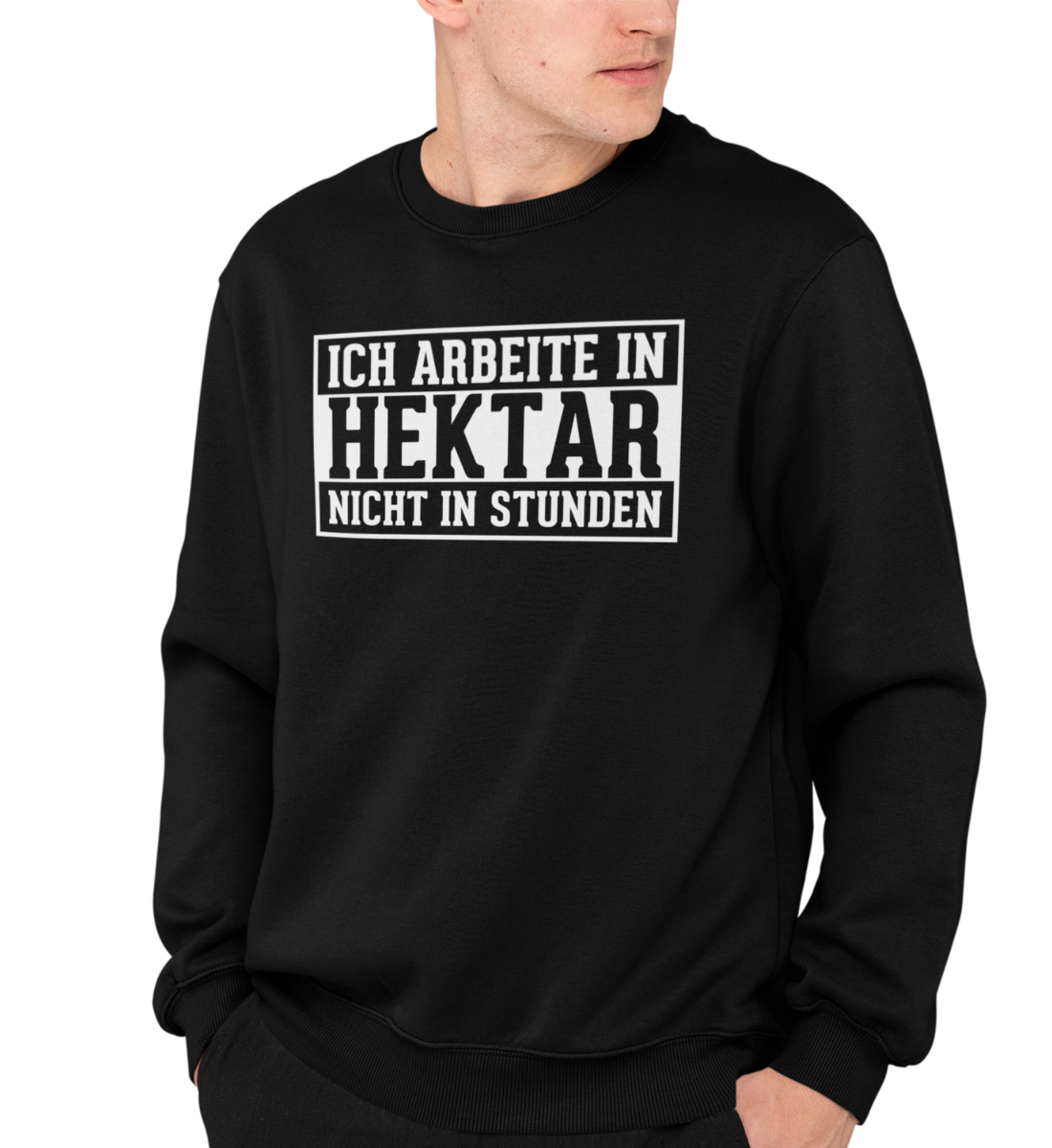 "ICH ARBEITE IN HEKTAR" UNISEX BIO SWEATSHIRT (PREMIUM)