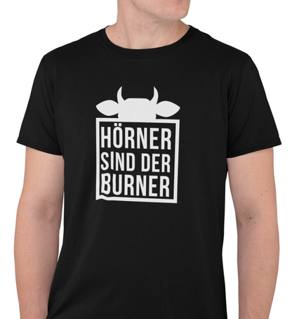 "HÖRNER SIND DER BURNER" HERREN BIO T-SHIRT