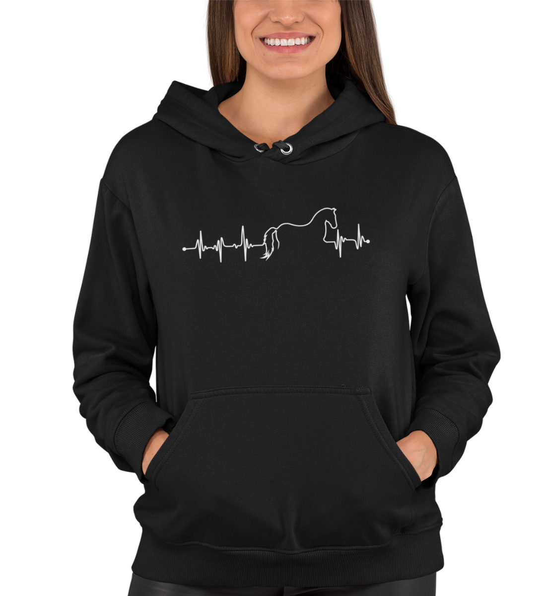 "HERZSCHLAG PFERD" UNISEX BIO HOODIE (PREMIUM)