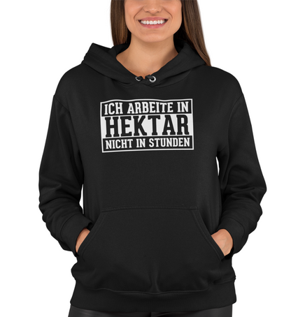 "ICH ARBEITE IN HEKTAR" UNISEX BIO HOODIE (PREMIUM)