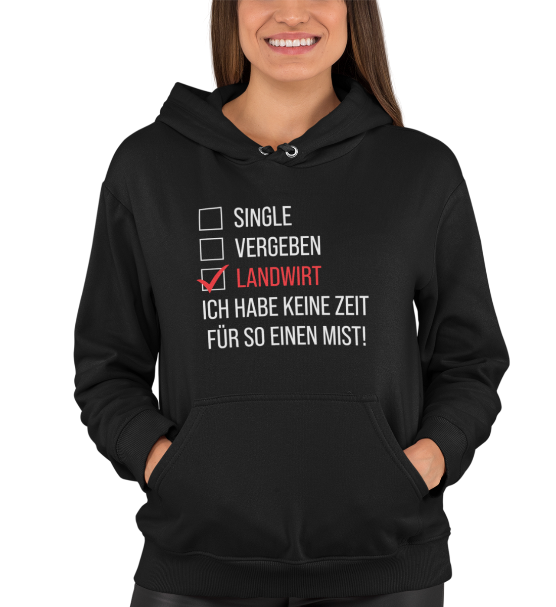 "SINGLE-VERGEBEN-LANDWIRT" UNISEX BIO HOODIE (PREMIUM)