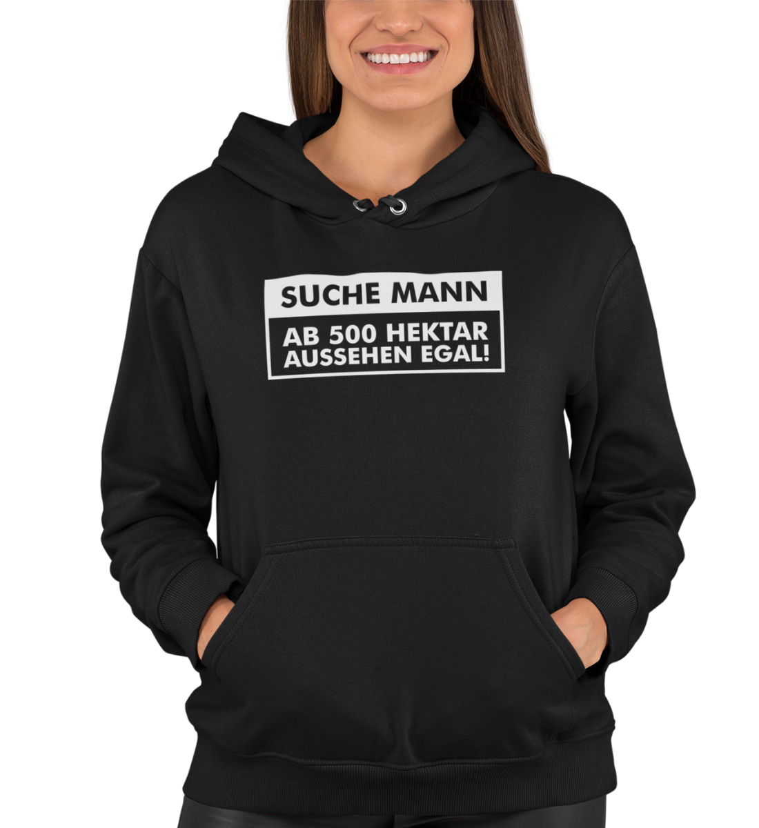 "SUCHE MANN" UNISEX BIO HOODIE (PREMIUM)