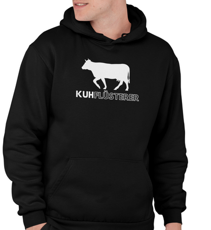 "KUHFLÜSTERER" UNISEX BIO HOODIE (PREMIUM)