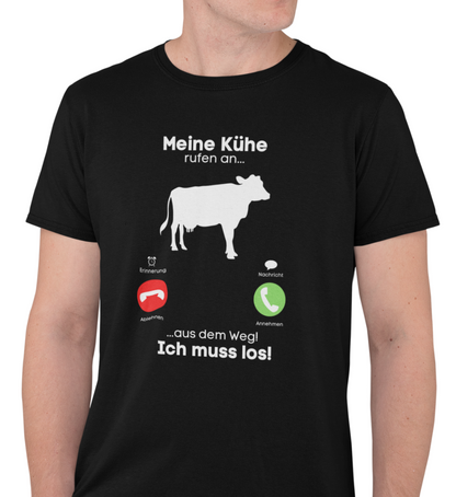 "MEINE KÜHE RUFEN AN" HERREN BIO T-SHIRT