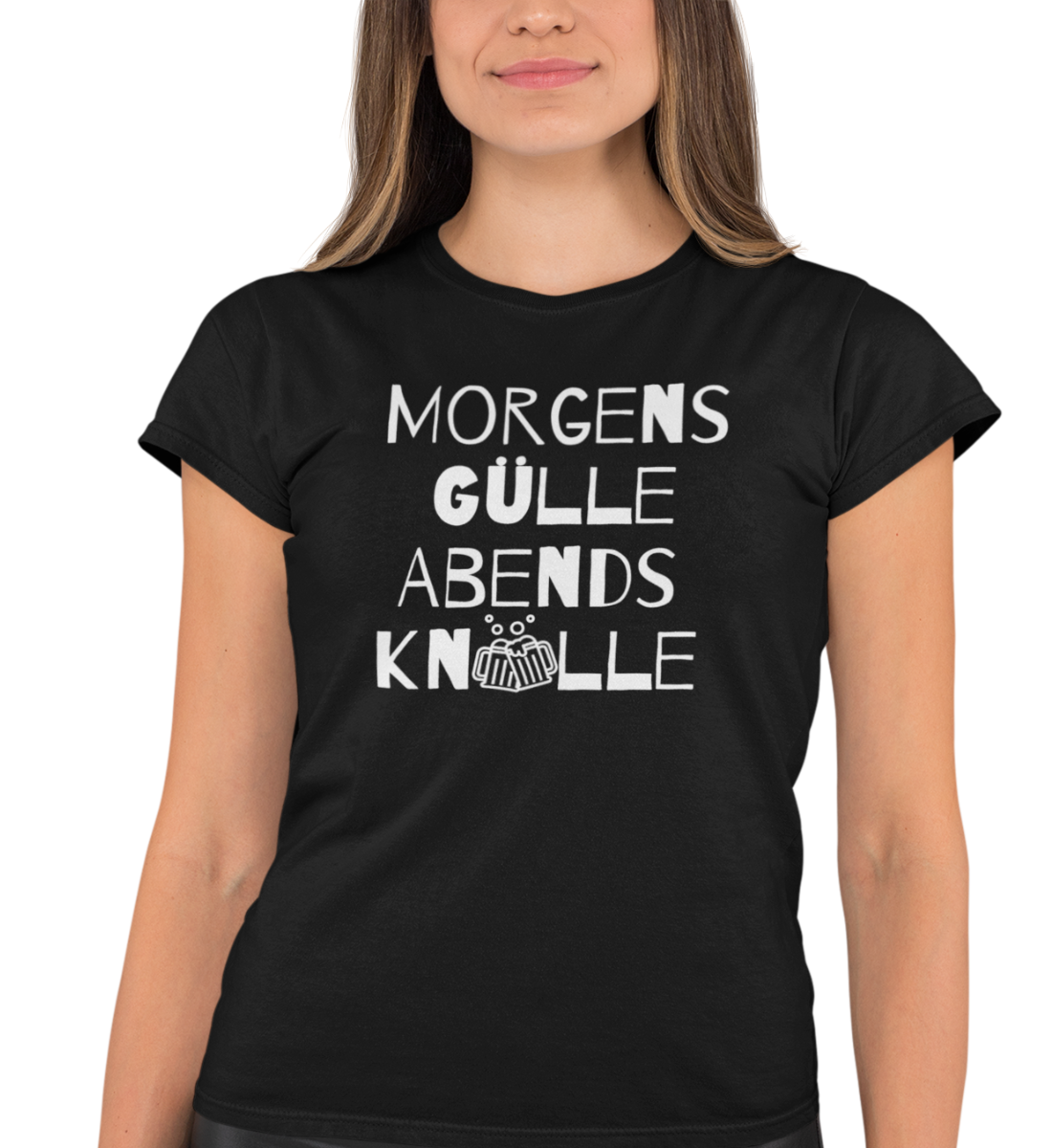 "MORGENS GÜLLE" DAMEN BIO T-SHIRT